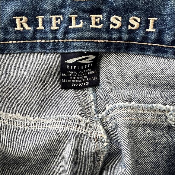 Riflessi Blue Jeans Unused Vintage New Old Stock 72 Raised Lettering Mens 32/33 - Picture 6 of 6